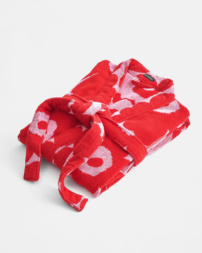 Unikko bathrobe | Red & pink