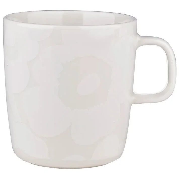 Large Unikko Mug 400ml White on white