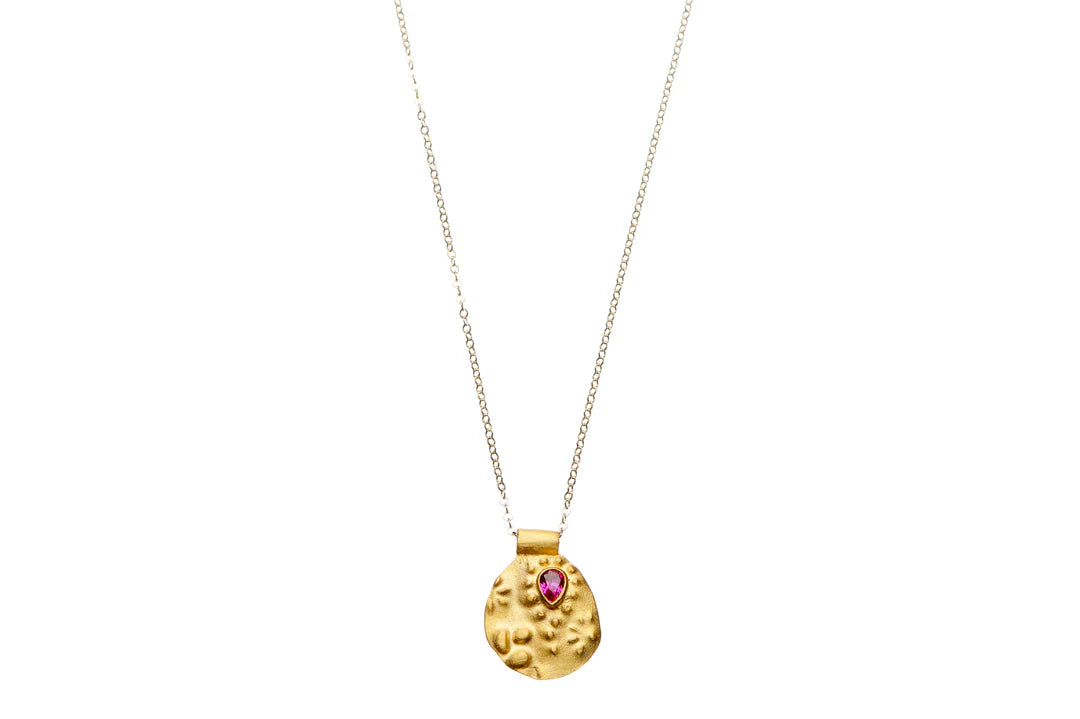 Gold Pharaohs Ruby Necklace - large