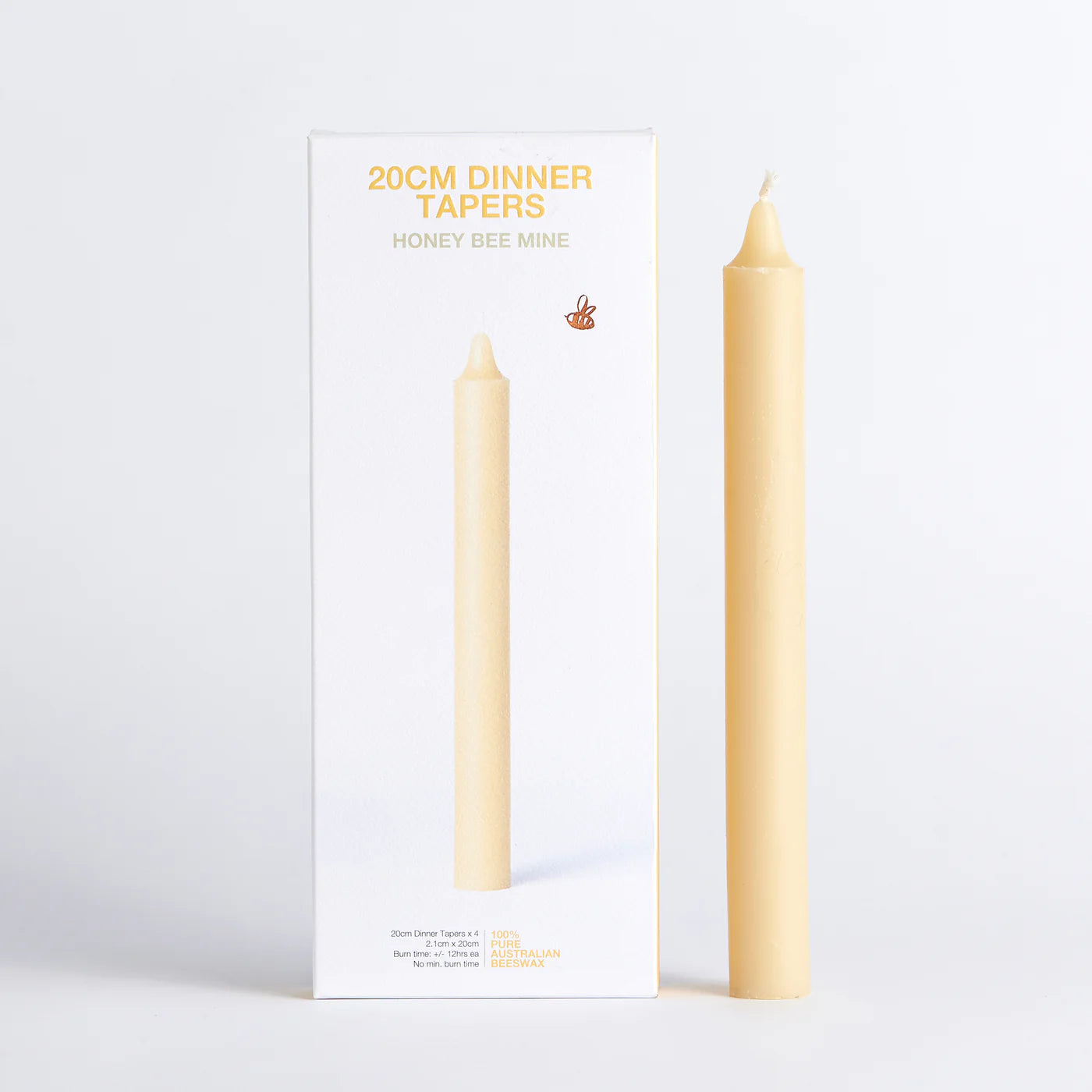 Taper Beeswax Candle - 20cm